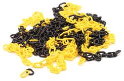 Łańcuch plastikowy żółto-czarny - 1mb.