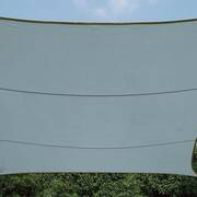 Żagiel przeciwsłoneczny ogrodowy prostokątny - zacieniacz - 4 x 3m - niebiesko-szary