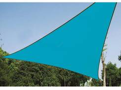 Żagiel przeciwsłoneczny ogrodowy trójkątny - zacieniacz - 3.6 x 3.6 x3.6m - kolor niebieski