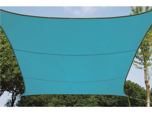 Żagiel przeciwsłoneczny ogrodowy kwadratowy - zacieniacz - 5 x 5m - kolor niebieski