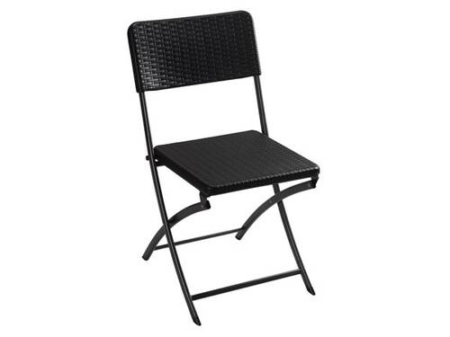 Składane krzesło z ratanowym wzorem - Rattan