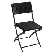 Składane krzesło z ratanowym wzorem - Rattan
