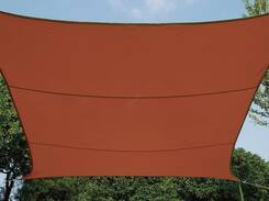 Żagiel przeciwsłoneczny ogrodowy prostokątny - zacieniacz - 4 x 3m - ceglasty