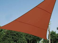 Żagiel przeciwsłoneczny trójkątny - zacieniacz - 3.6 x 3.6 x 3.6m - ceglasty