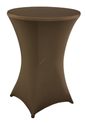 Elastyczny obrus pokrowiec do stołów koktajlowych 80 x 110cm - spandex - jasny  brąz
