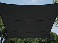 Żagiel przeciwsłoneczny kwadratowy - zacieniacz ogrodowy - przepuszczalny - 3.6 x 3.6m - grafitowy