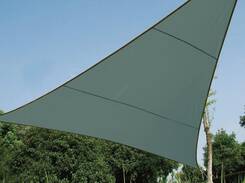Żagiel przeciwsłoneczny trójkątny - zacieniacz - 3.6 x 3.6 x 3.6m - zielono-szary