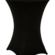 Elastyczny obrus pokrowiec do stołów koktajlowych 80 x 110cm - spandex - czarny