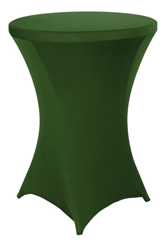 Elastyczny obrus pokrowiec do stołów koktajlowych 80 x 110cm - spandex - butelkowa zieleń