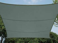 Żagiel przeciwsłoneczny ogrodowy prostokątny - zacieniacz - 4 x 3m - zielono-szary