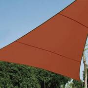 Żagiel przeciwsłoneczny trójkątny - zacieniacz - 5 x 5 x 5m - ceglasty