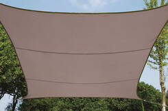 Żagiel przeciwsłoneczny kwadratowy - zacieniacz - 5 x 5m - kolor szary brąz