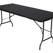 Składany stół z ratanowym wzorem Rattan - 180 x 75 x 74cm