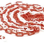 Łańcuch plastikowy biało-czerwony - 1mb.