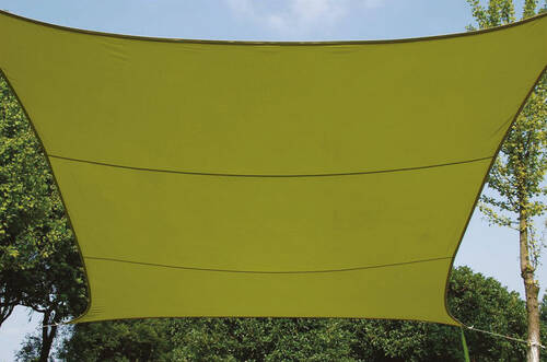 Żagiel przeciwsłoneczny kwadratowy - zacieniacz - 5 x 5m - kolor limonka