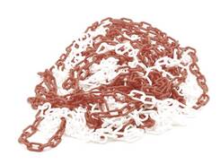 Łańcuch plastikowy zabezpieczający biało-czerwony - 25m 6mm