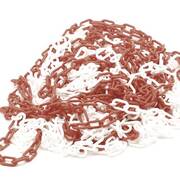 Łańcuch plastikowy zabezpieczający biało-czerwony - 25m 6mm